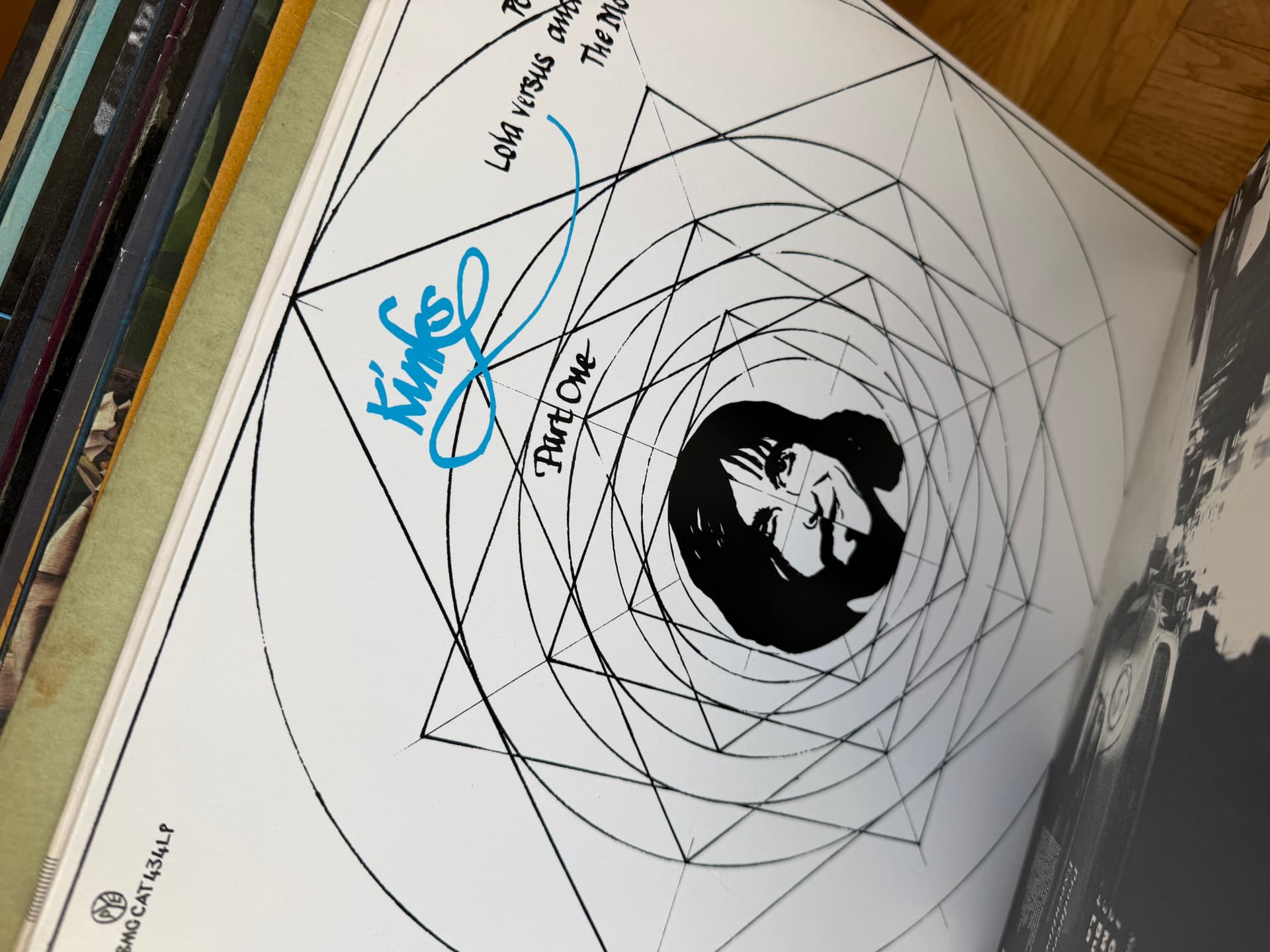 Signed Kinks 'Lola Versus Powerman' vinyl gatefold sleeve